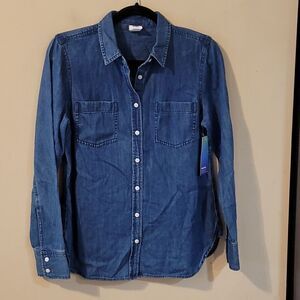 Cute remade jean top medium